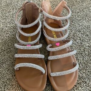 New never worn Steve Madden rhinestone sandals